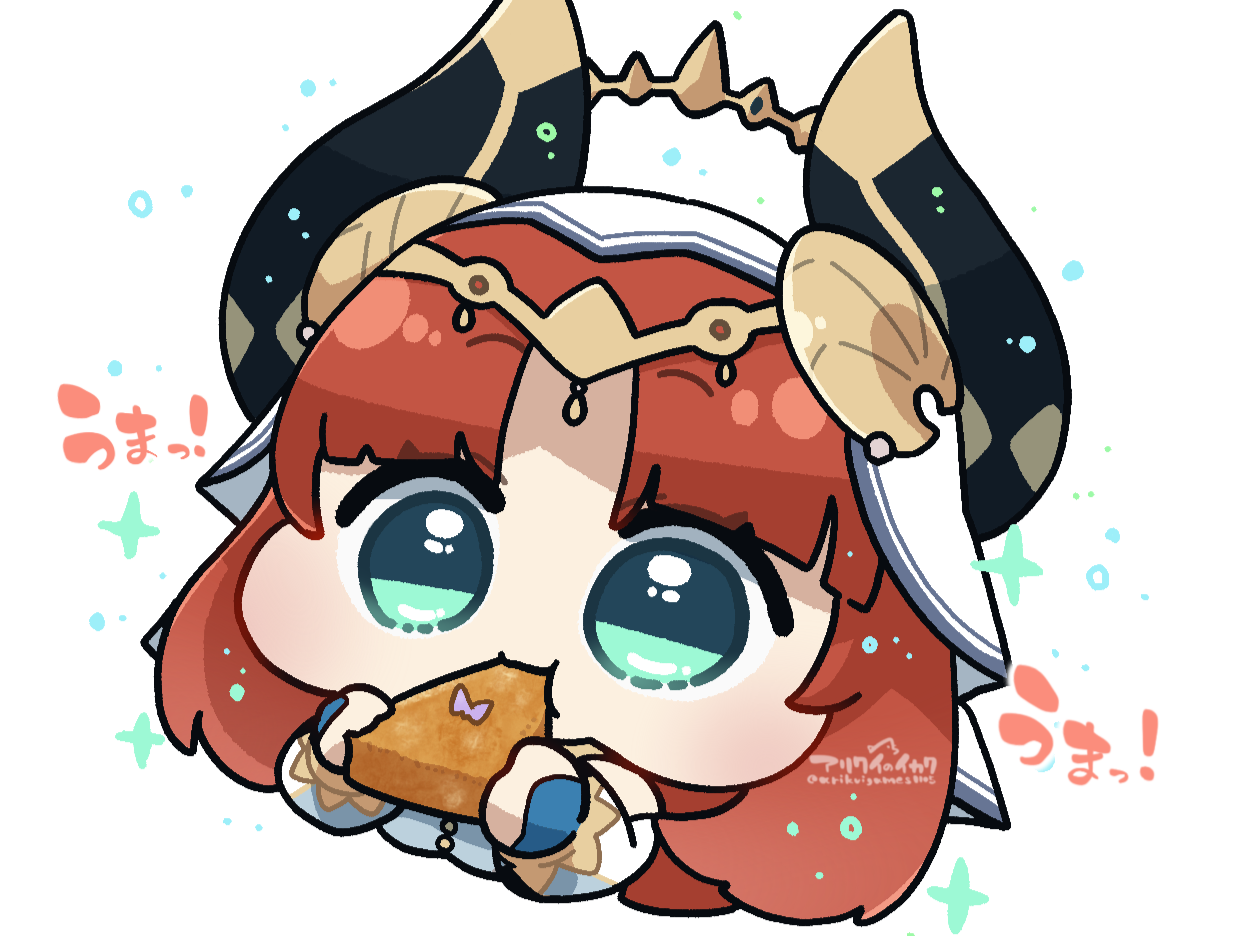 sumeru nilou nilouille mange gateau chibi cute hydro genshin impact