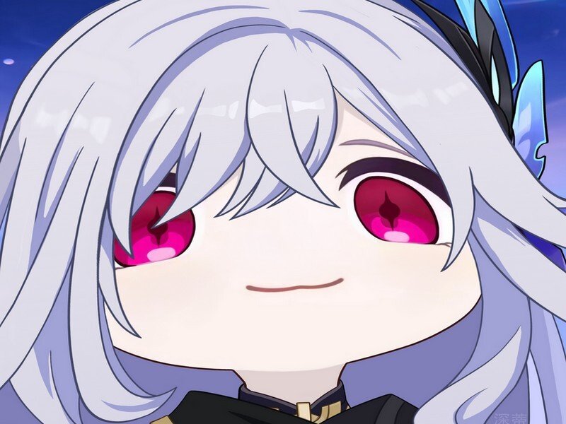 skirk chibi genshin impact abysse abysses cryo