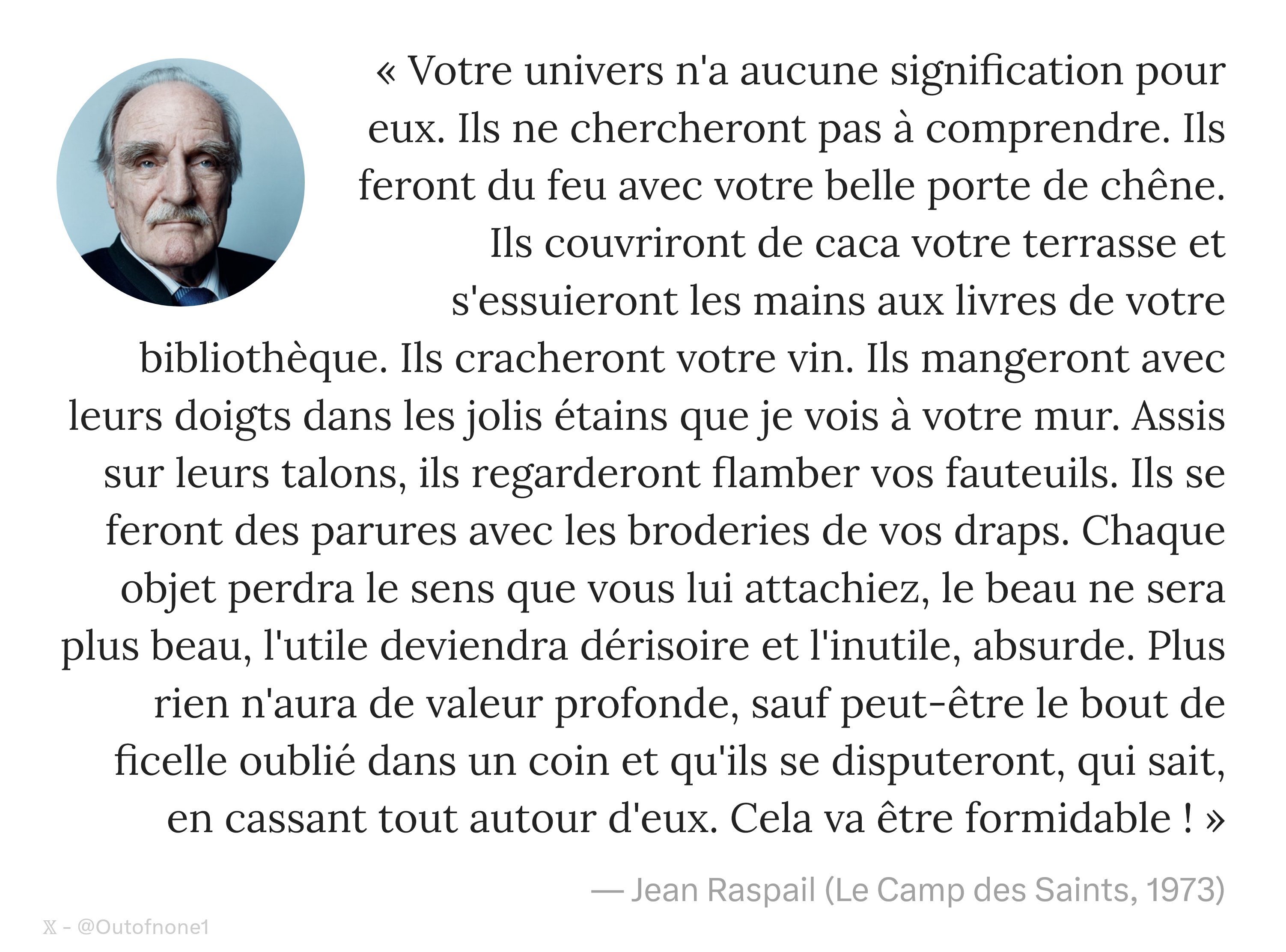 jean raspail vivreensemble cohabitation colonisation invasion emeutes