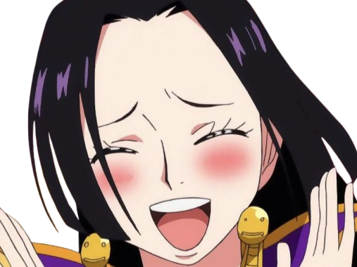 boa hancock one piece cheveux noir yeux bleu boucles oreillle serpent fic bloop