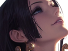 boa-hancock-one-piece-cheveux-noir-yeux-bleu-boucles-oreillle-serpent-fic-bloop