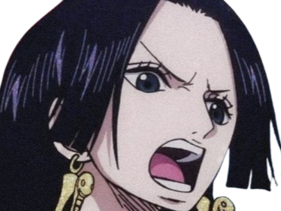 boa hancock one piece cheveux noir yeux bleu boucles oreillle serpent fic bloop