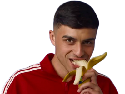 pedri espagnol espagne banane banana croquer croc pedro gonzalez lopez canaries canarien vox mignon foot