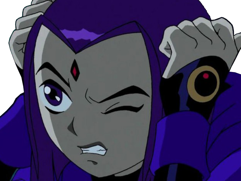 Sticker raven teen titans violet pourpre dc comics demi demone trichoporphyree indigo par PubliusOvidius