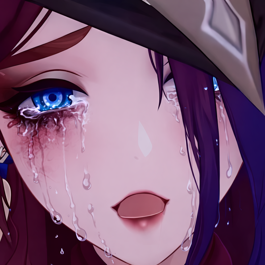 genshin impact chasca anemo larmes pleure mascara maquillage coule