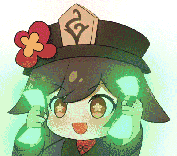 genshin impact gif hutao hu tao neon lumiere danse chibi cute