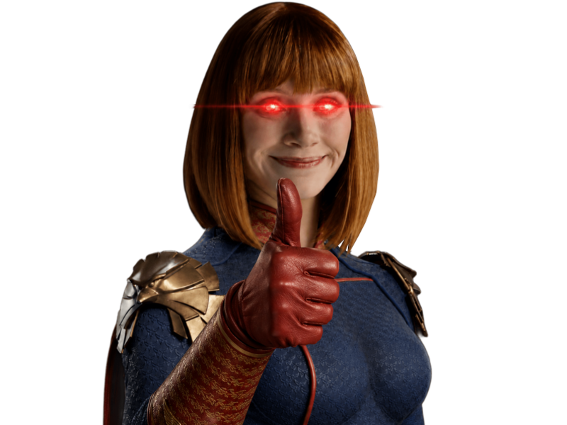 clairedearing claire dearing homelander the boys le protecteur ok pouce