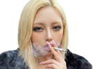 asiatique-asian-badass-style-blonde-rinka-mazogari-fume-cigarette-smoke
