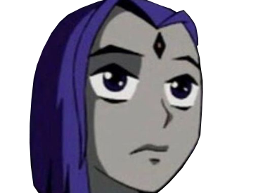 Sticker raven teen titans violet pourpre dc comics demi demone trichoporphyree indigo par PubliusOvidius