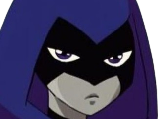 raven teen titans violet pourpre dc comics demi demone trichoporphyree indigo capuche