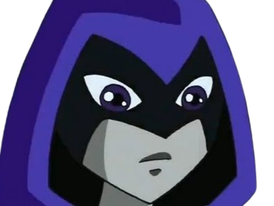 raven teen titans violet pourpre dc comics demi demone trichoporphyree indigo capuche