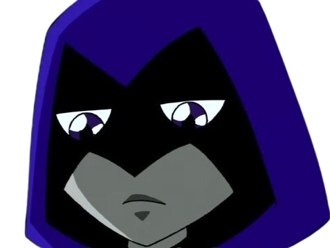 raven teen titans violet pourpre dc comics demi demone trichoporphyree indigo capuche