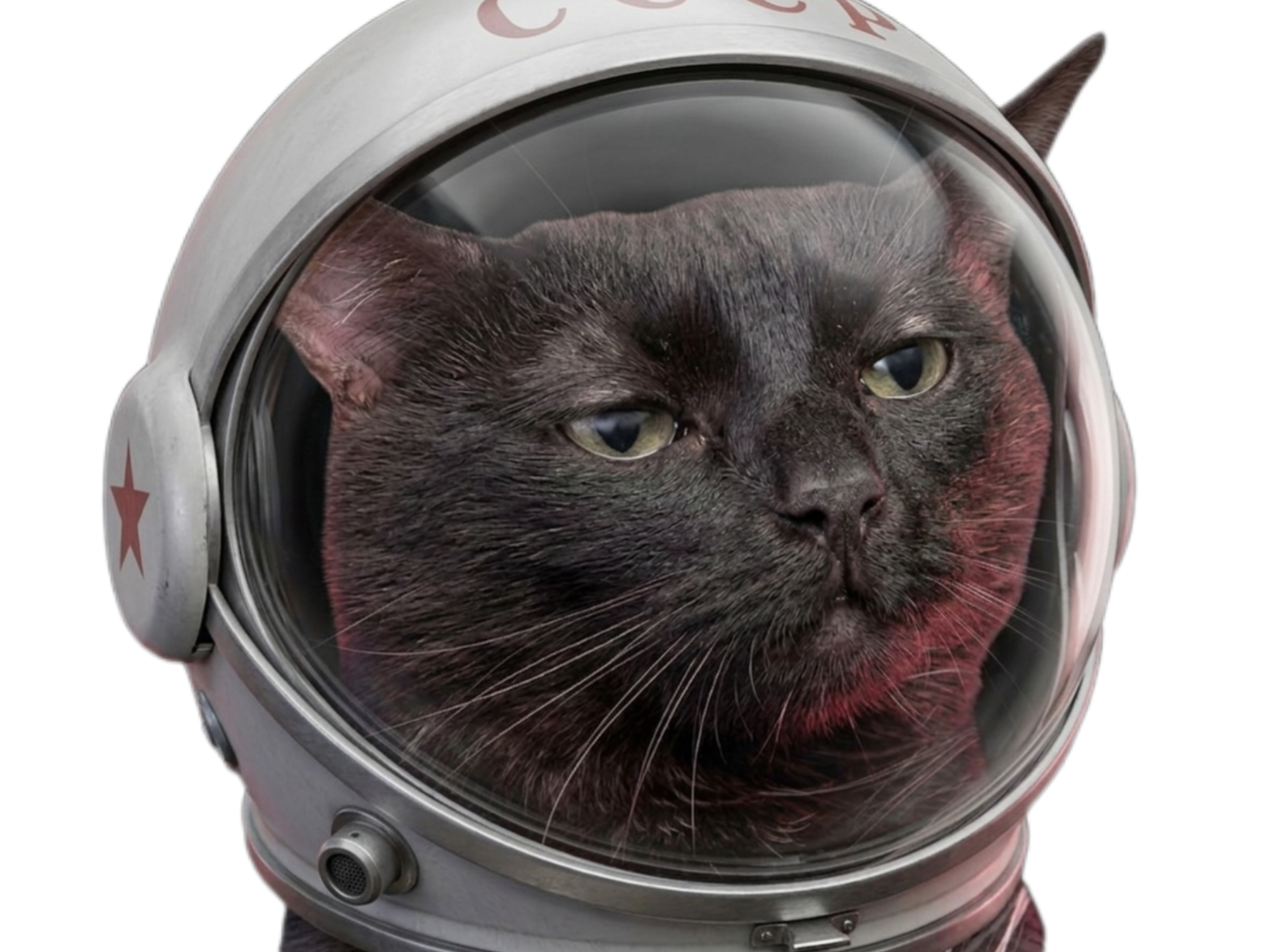 chat noir cosmonaute astronaute espace
