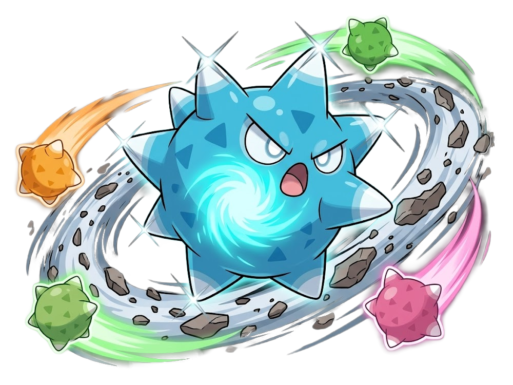 mega mega-meteno meteno minior pokemon pkm jeu anime type roche vol 7g alola meteore fakemon
