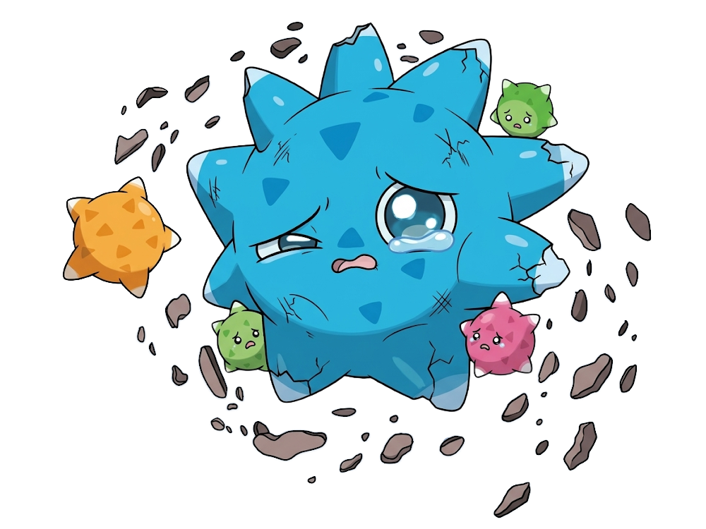 mega mega-meteno meteno minior pokemon pkm jeu anime type roche vol 7g alola meteore fakemon