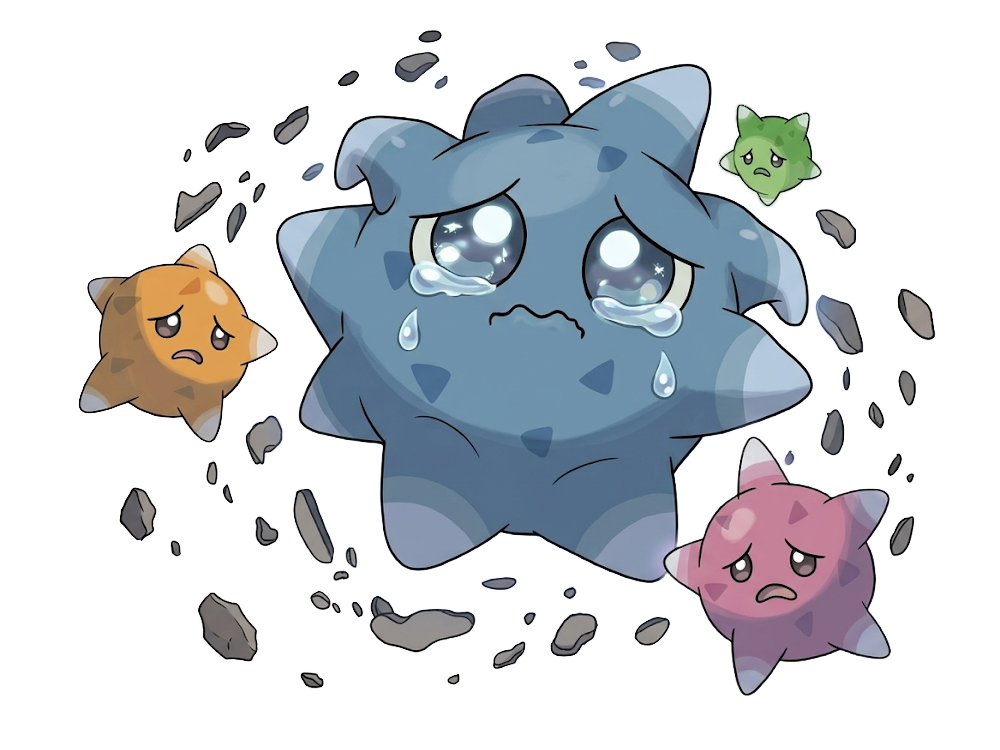 mega mega-meteno meteno minior pokemon pkm jeu anime type roche vol 7g alola meteore fakemon