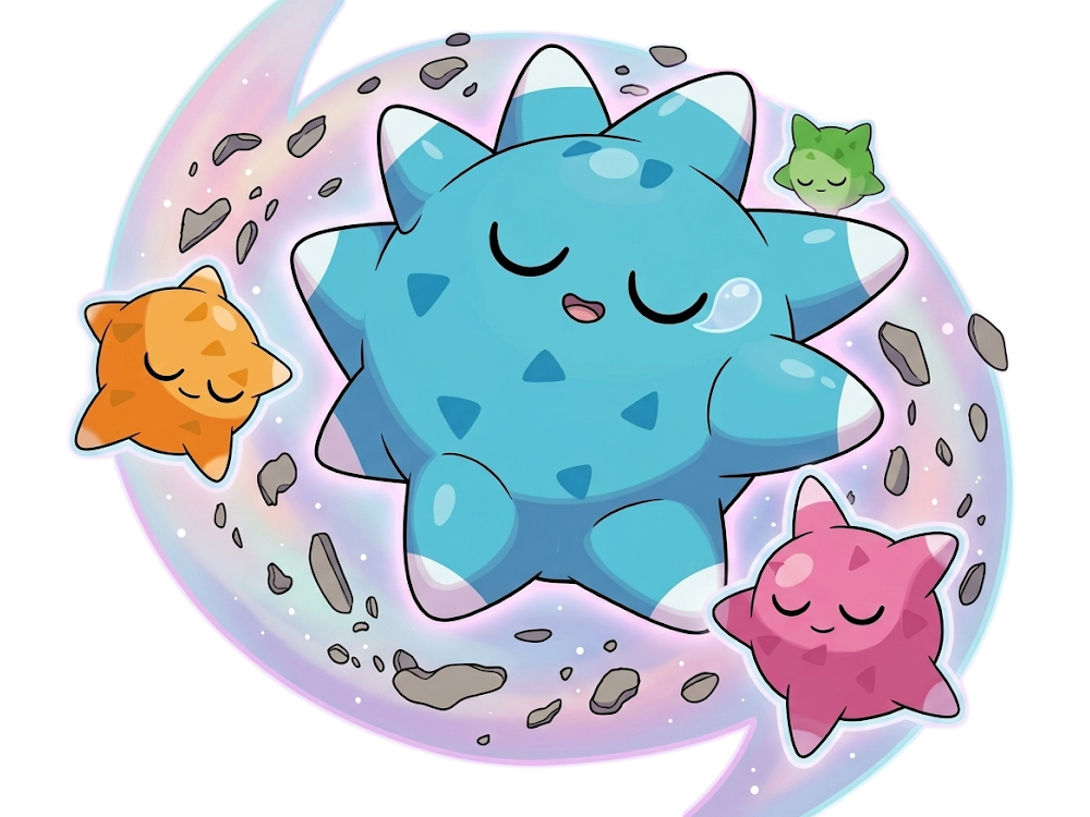 mega mega-meteno meteno minior pokemon pkm jeu anime type roche vol 7g alola meteore fakemon