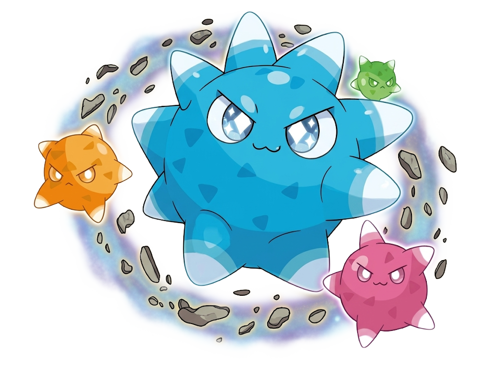 mega mega-meteno meteno minior pokemon pkm jeu anime type roche vol 7g alola meteore fakemon