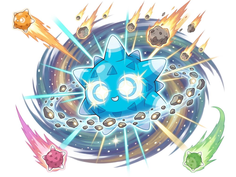 mega mega-meteno meteno minior pokemon pkm jeu anime type roche vol 7g alola meteore fakemon