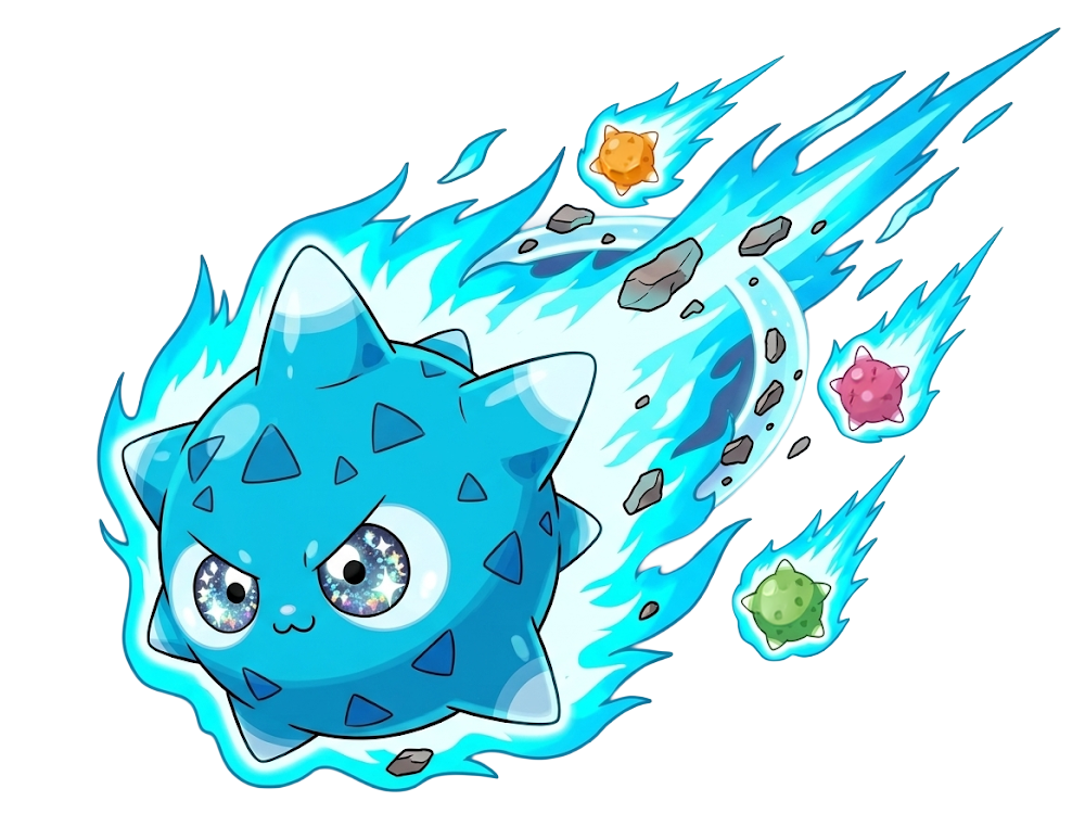 mega mega-meteno meteno minior pokemon pkm jeu anime type roche vol 7g alola meteore fakemon