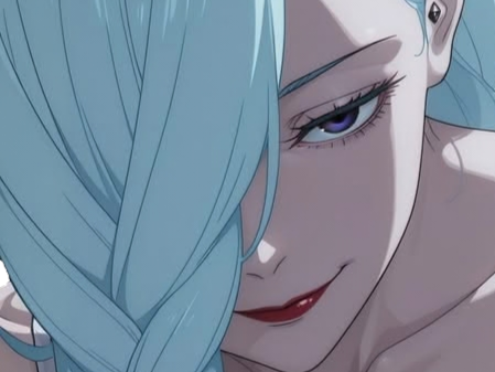 mei mei-mei jujutsu kaisen jjk cheveux blanc yeux violet tresse ade adelaide vizard fic bloop