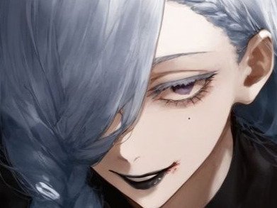 mei mei-mei jujutsu kaisen jjk cheveux blanc yeux violet tresse ade adelaide vizard fic bloop