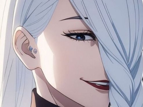 mei mei-mei jujutsu kaisen jjk cheveux blanc yeux violet tresse ade adelaide vizard fic bloop