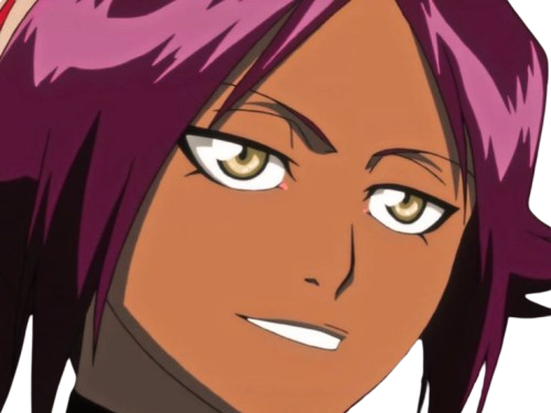 yoruichi shihouin bleach cheveux pourpre yeux jaune or desdemone dess fic bloop