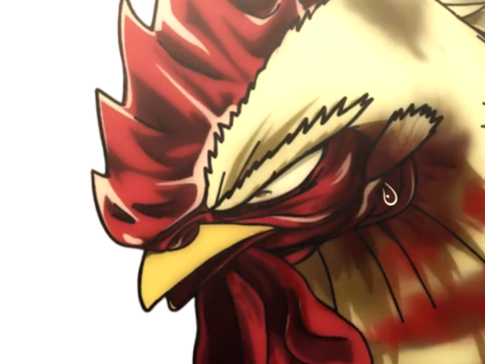Sticker niwatori fighter rooster coq de baston keiji par Hapi_meal