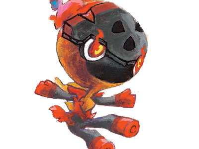charbambin charcadet carbou pokemon pkm jeu anime type feu 9g paldea enfant