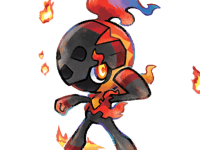 charbambin charcadet carbou pokemon pkm jeu anime type feu 9g paldea enfant