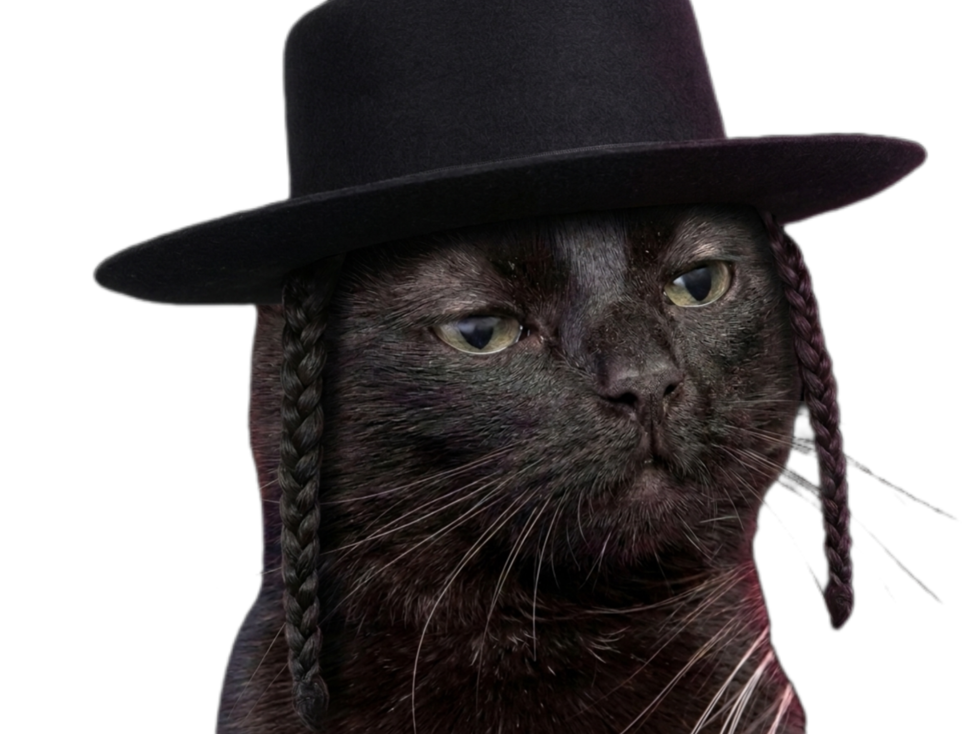 chat noir chapeau juif jifu sioniste
