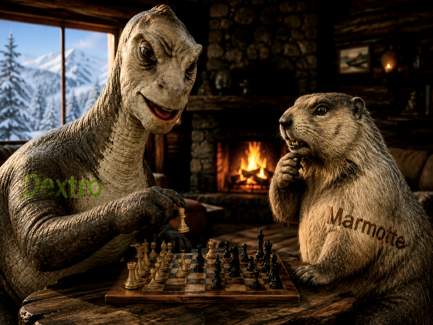 nnn nnn2026 nnn26 nnn2k26 dextro marmotte jouent echecs jouer intelligence duel