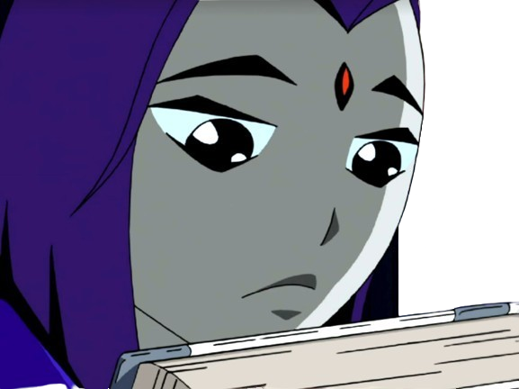 raven teen titans violet pourpre dc comics demi demone trichoporphyree indigo livre