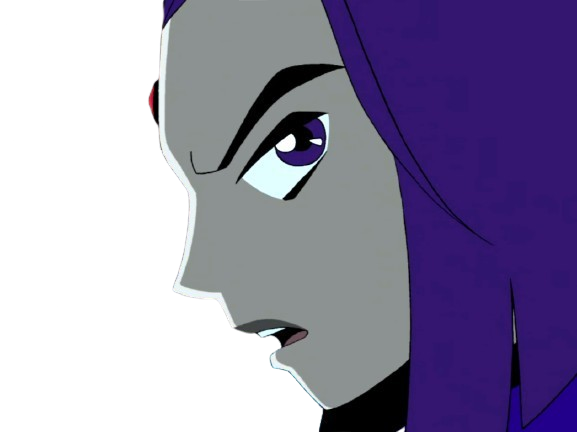 raven teen titans violet pourpre dc comics demi demone trichoporphyree indigo