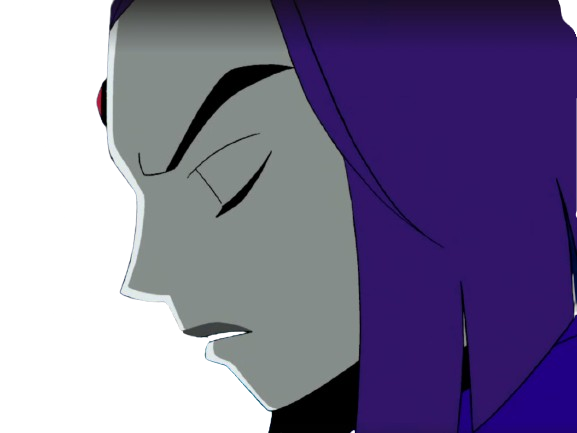 raven teen titans violet pourpre dc comics demi demone trichoporphyree indigo