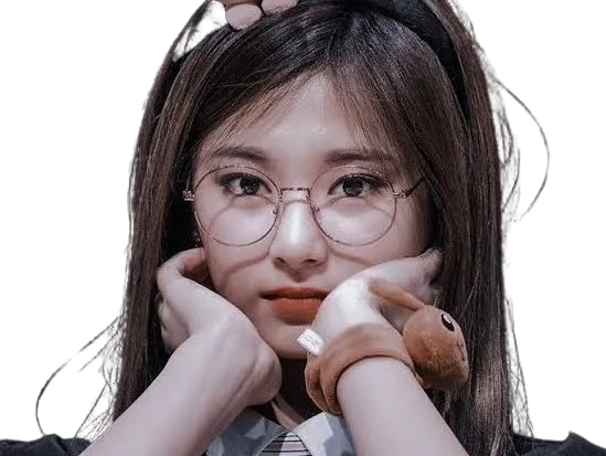 tzuyu chou twice kpop idol lunettes pensive triste kawai cute mignon