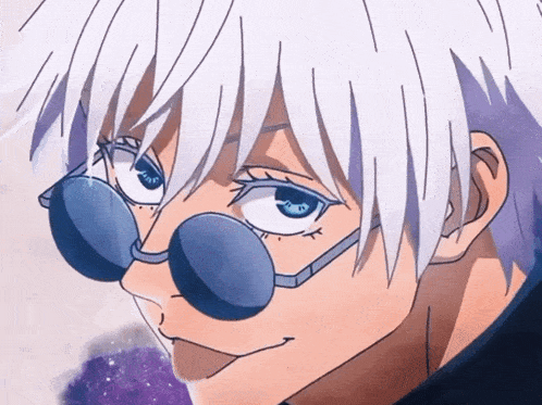 gojo satoru jujutsu kaisen langue cute mignon bg flow aura farming chad anime kj gif