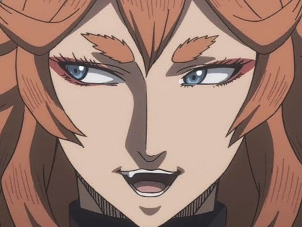 mereoleona vermillion black clover marie vermeil cheveux rouge yeux bleu fic bloop
