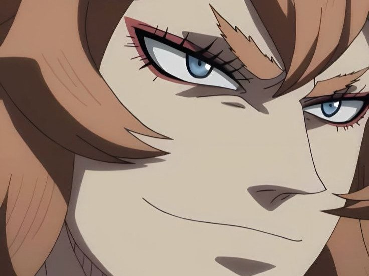 mereoleona vermillion black clover marie vermeil cheveux rouge yeux bleu fic bloop