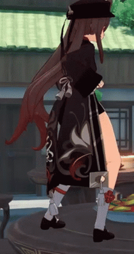 genshin impact danse hutao hu tao gif twerk fesses