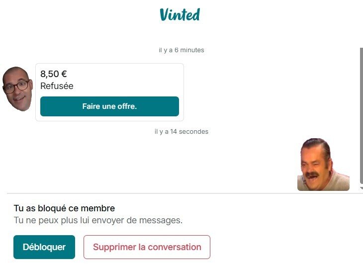 fils de pute vinted golem marchand du temple epicier negociant pedale chutzpah culot fiotte