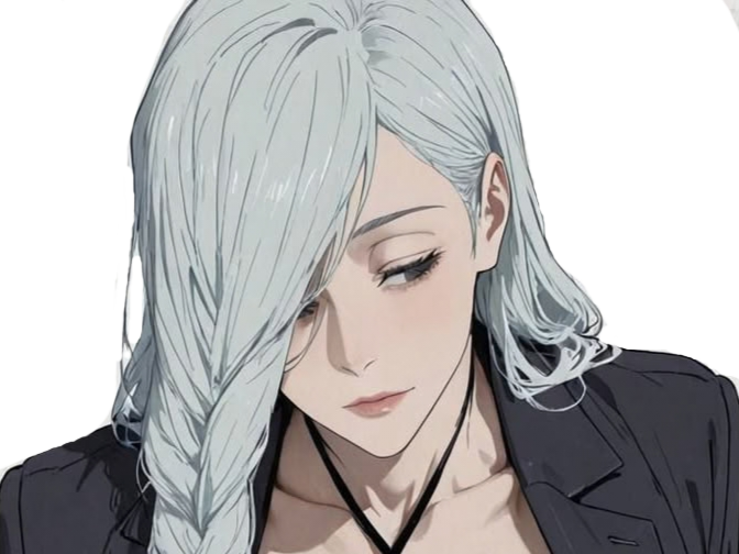 mei mei-mei jujutsu kaisen jjk cheveux blanc yeux violet tresse ade adelaide vizard fic bloop