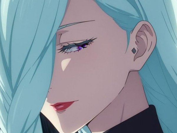 mei mei-mei jujutsu kaisen jjk cheveux blanc yeux violet tresse ade adelaide vizard fic bloop