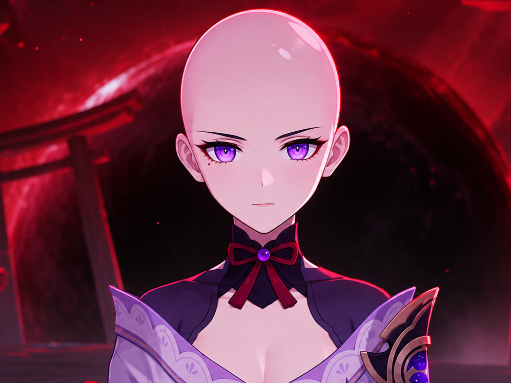 genshin impact raiden ei electro shogun chauve archon inazuma calvitie norwood