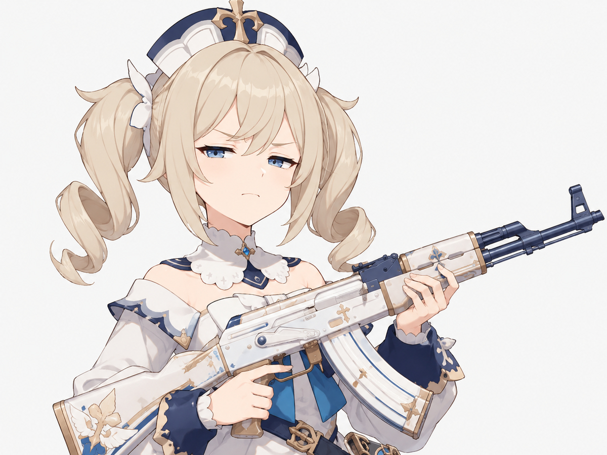 barbara mondstadt kalash kalasknikov ak 47 genshin impact
