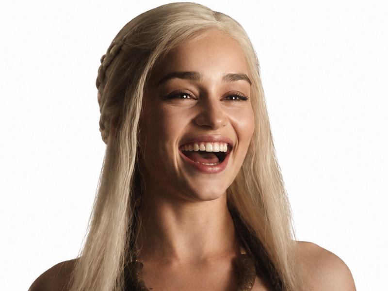 daenerys rire emilia clarke rigole