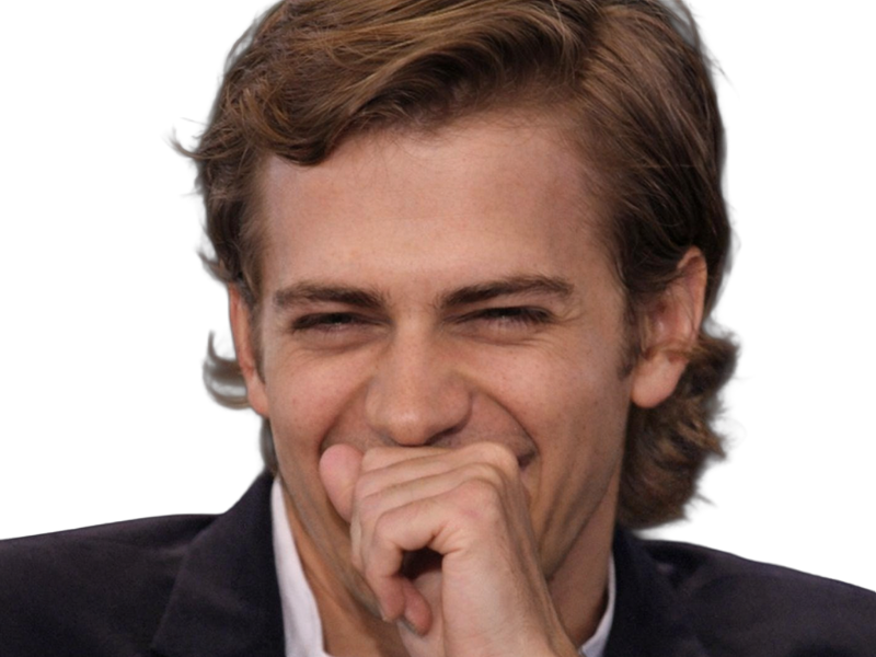darth-63 darth 63 hayden christensen zemmour rigole rire sourire main issou