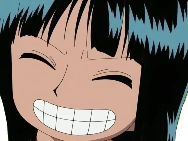 nico robin one piece ninon cheveux noir yeux bleu fic bloop enfant