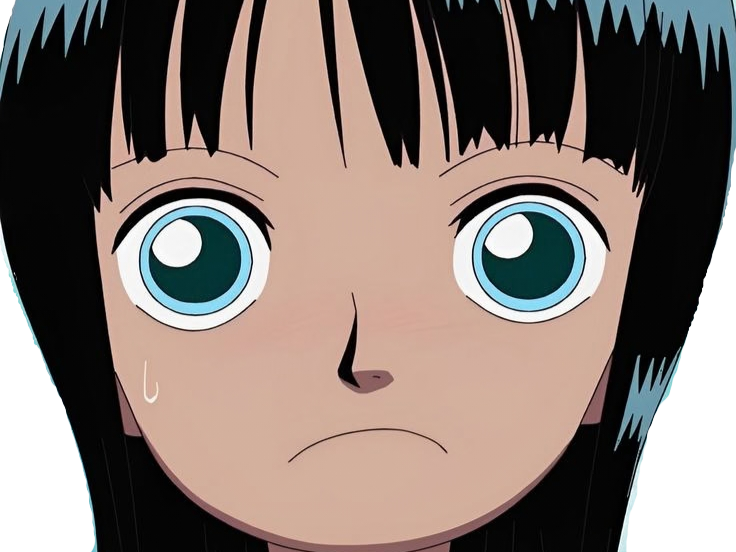 nico robin one piece ninon cheveux noir yeux bleu fic bloop enfant